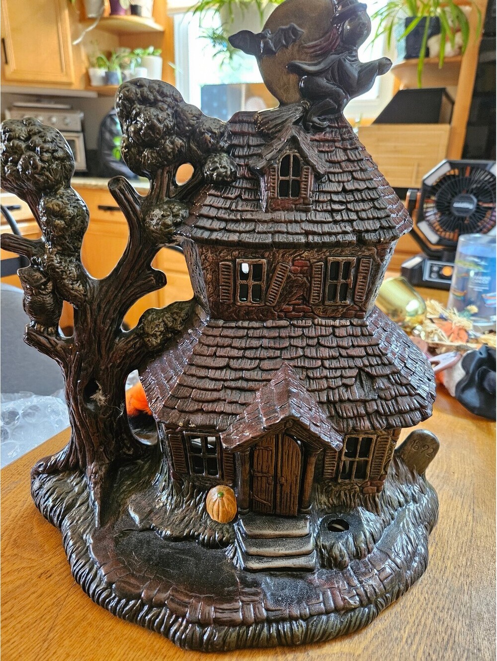 Light up Halloween House Figurine